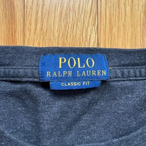 Polo Ralph Lauren Men’s Classic Fit Long Sleeve T-Shirt 2XL Dark Gray Solid - Picture 2 of 3